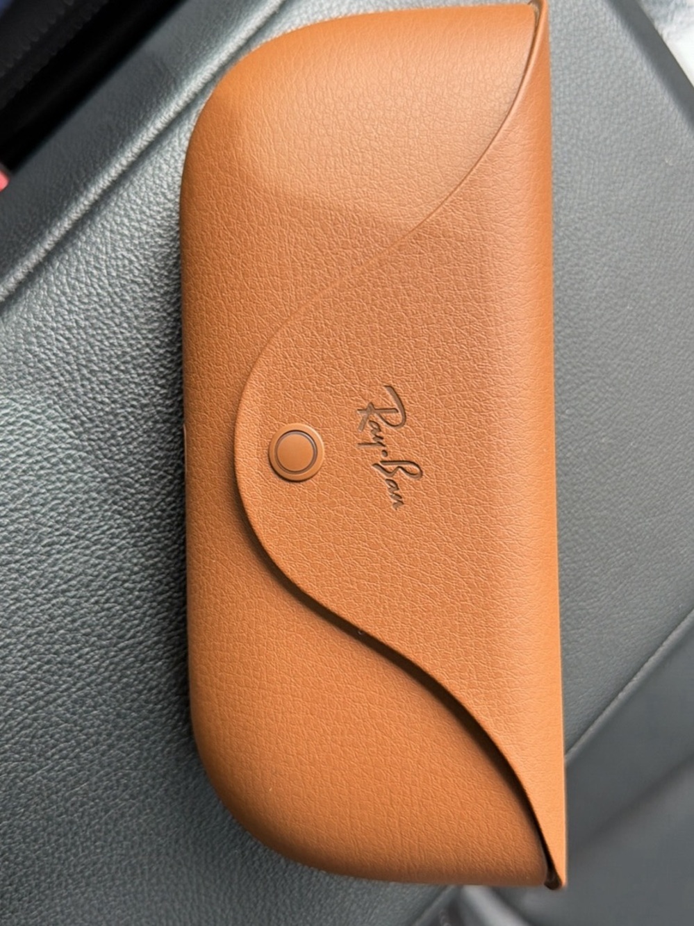 Ray-Ban Tan Leather Eyewear Case